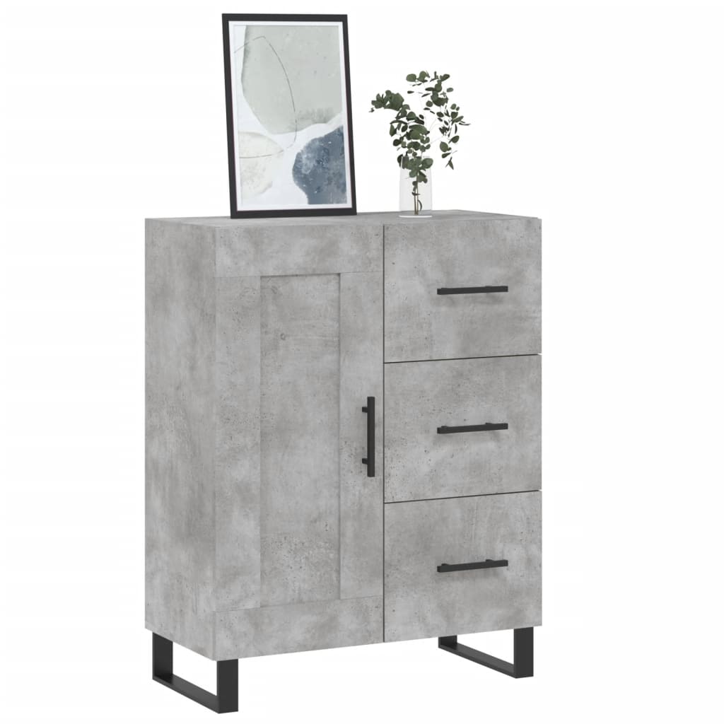 Servantă, gri beton, 69,5x34x90 cm, lemn compozit GartenMobel Dekor
