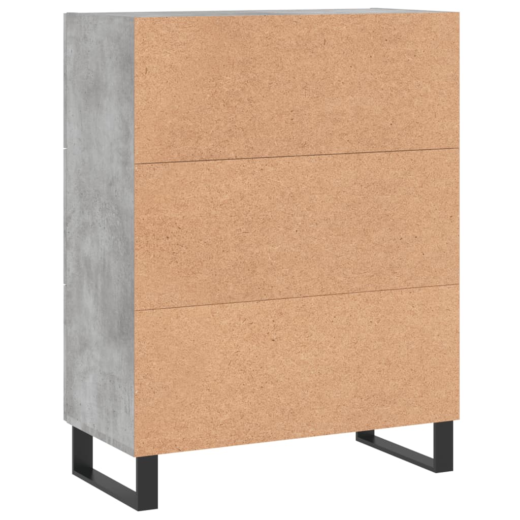 Servantă, gri beton, 69,5x34x90 cm, lemn compozit GartenMobel Dekor