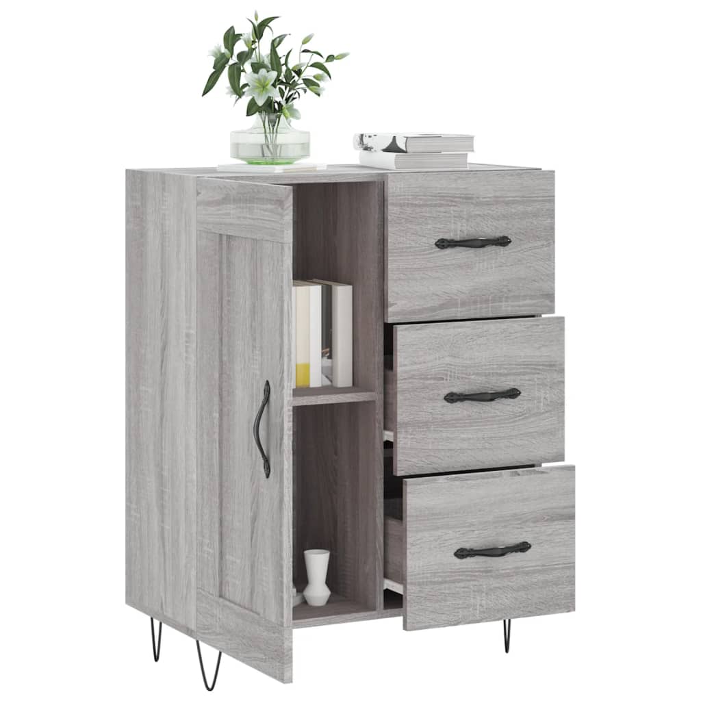Servantă, gri sonoma, 69,5x34x90 cm, lemn compozit GartenMobel Dekor
