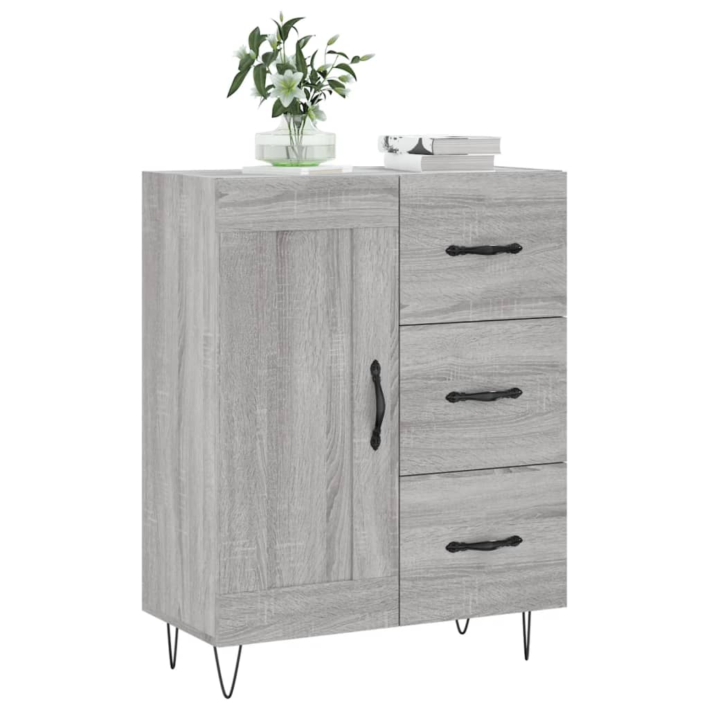 Servantă, gri sonoma, 69,5x34x90 cm, lemn compozit GartenMobel Dekor