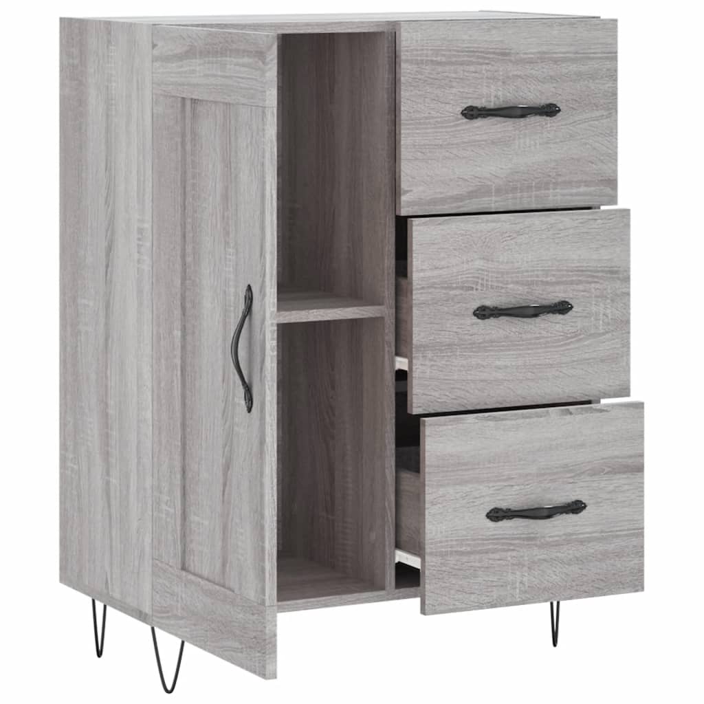 Servantă, gri sonoma, 69,5x34x90 cm, lemn compozit GartenMobel Dekor