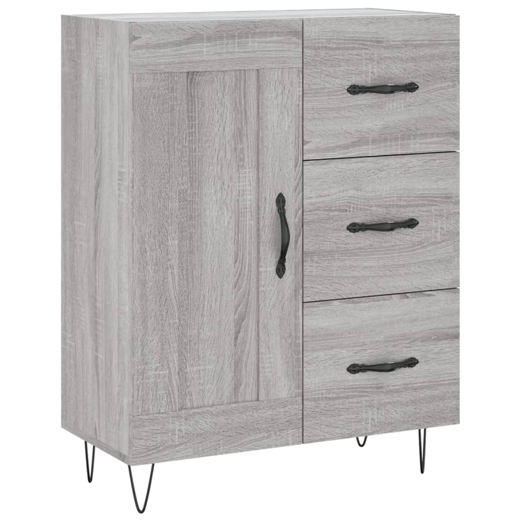 Servantă, gri sonoma, 69,5x34x90 cm, lemn compozit GartenMobel Dekor