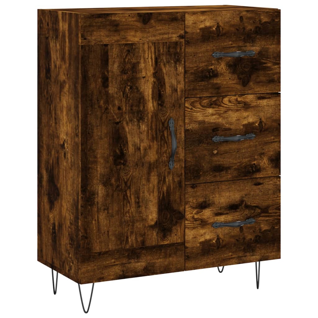 Servantă, stejar fumuriu, 69,5x34x90 cm, lemn compozit GartenMobel Dekor