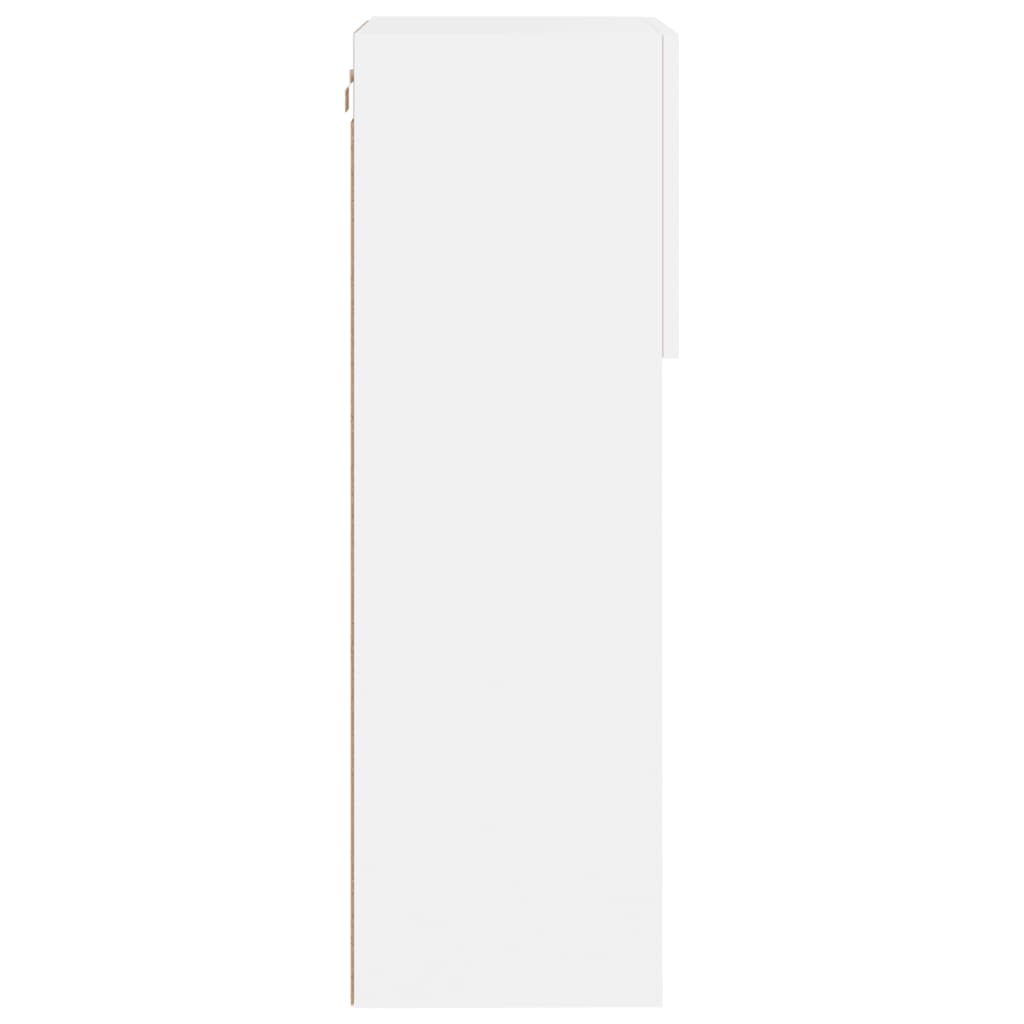Comodă TV cu lumini LED, alb, 40,5x30x90 cm GartenMobel Dekor