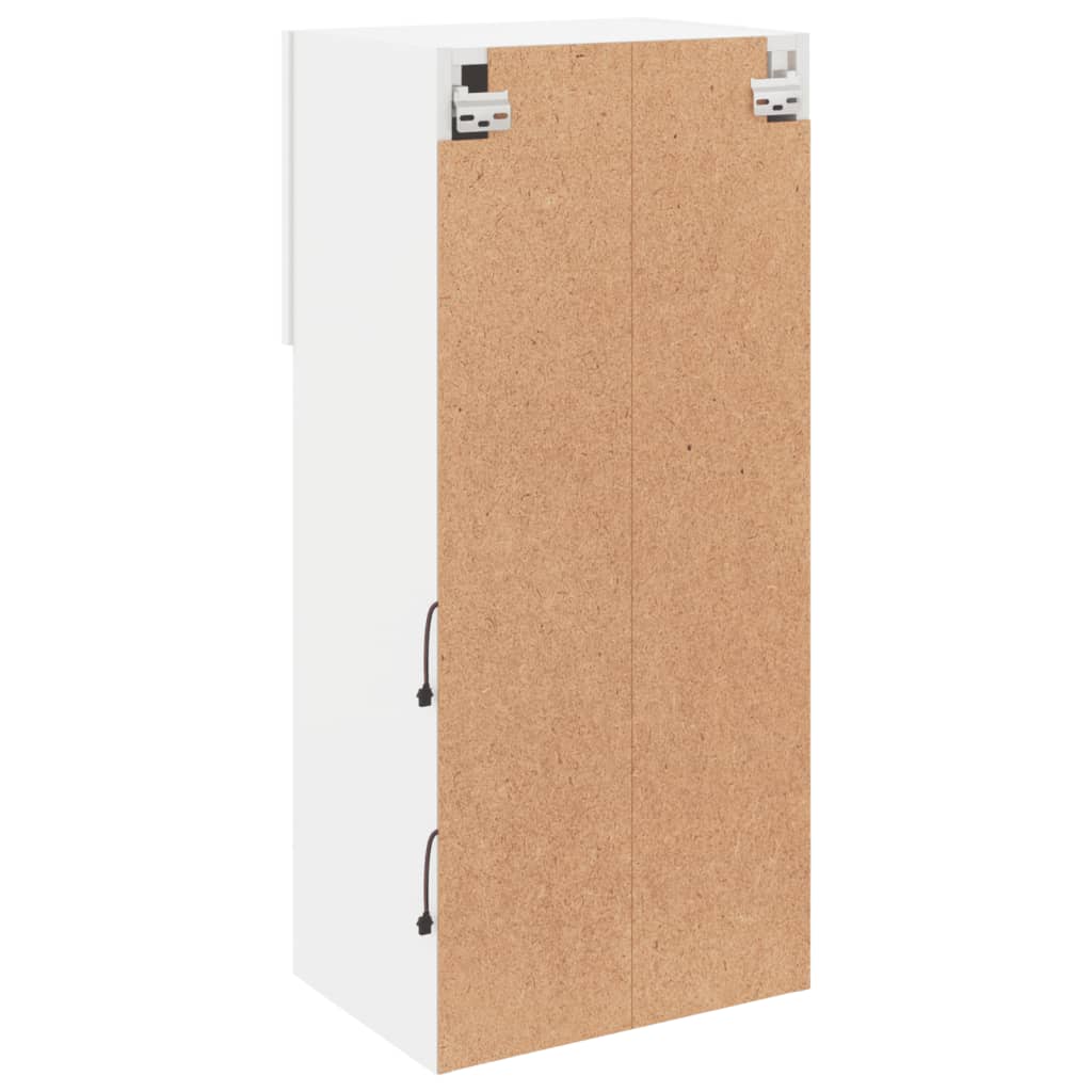 Comodă TV cu lumini LED, alb, 40,5x30x90 cm GartenMobel Dekor