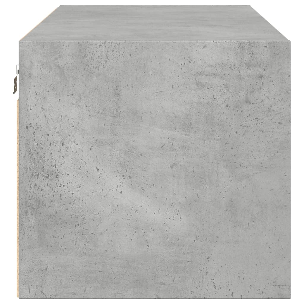 Dulap de perete cu uși din sticlă, gri beton, 102x37x35 cm GartenMobel Dekor