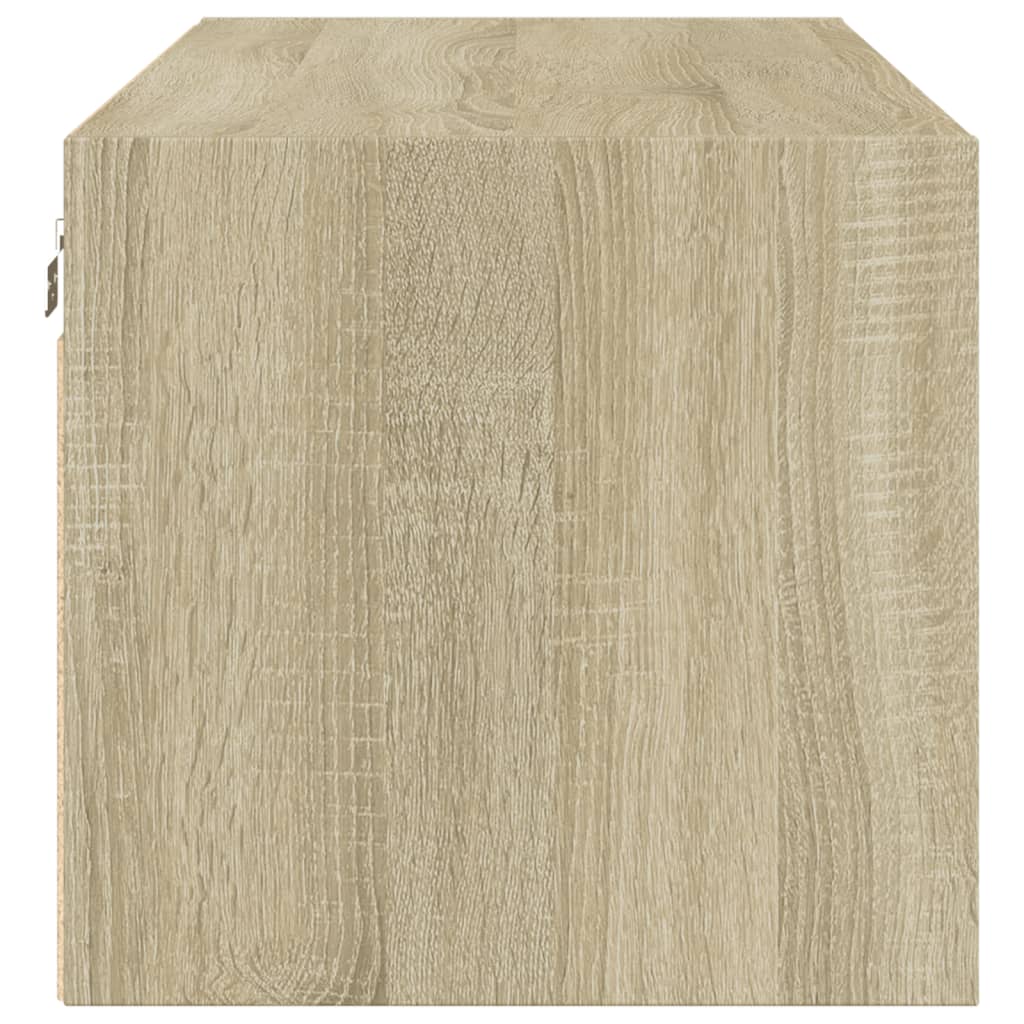 Dulap de perete cu uși din sticlă, stejar sonoma, 102x37x35 cm GartenMobel Dekor