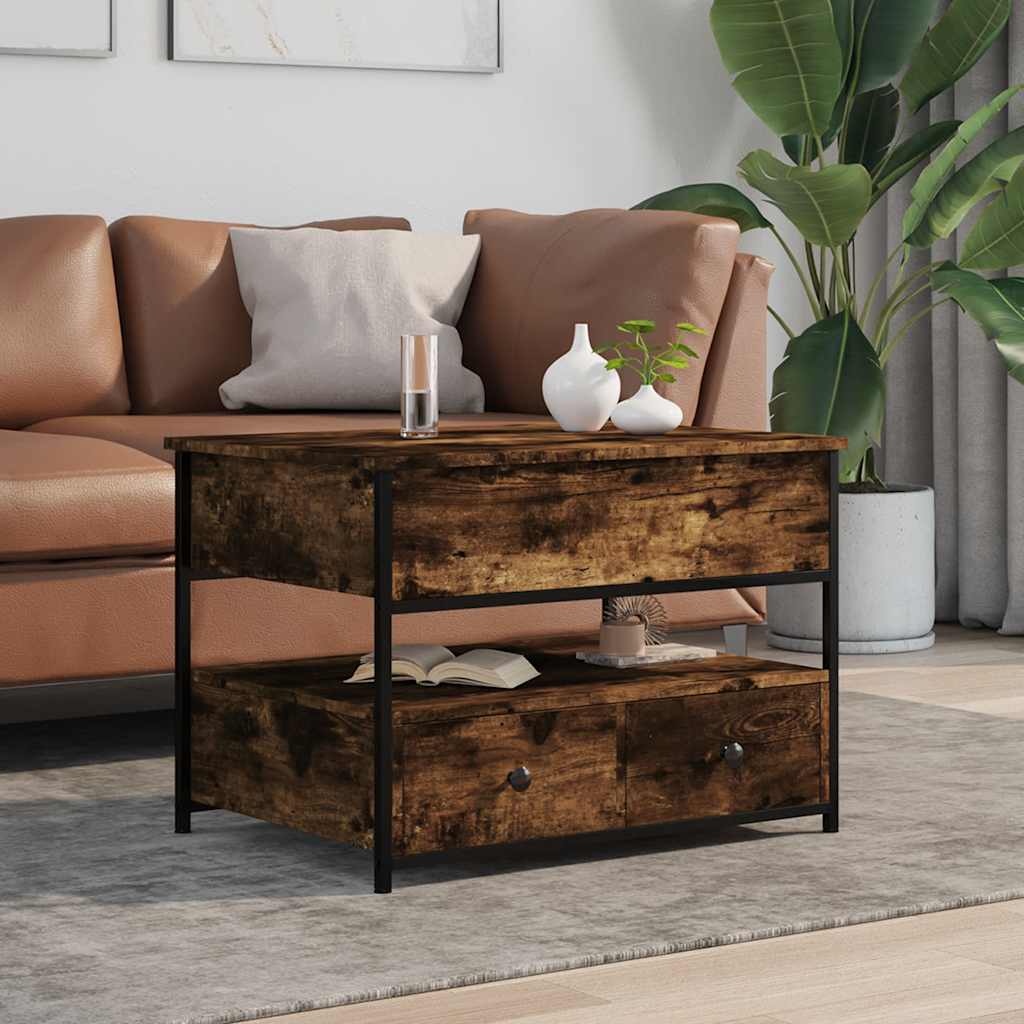 Măsuță de cafea, 70x50x50 cm, lemn prelucrat și metal GartenMobel Dekor