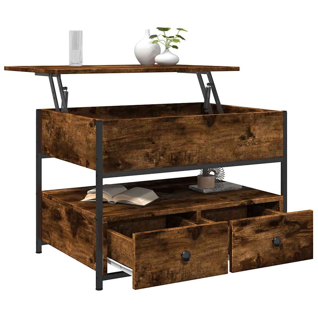 Măsuță de cafea, 70x50x50 cm, lemn prelucrat și metal GartenMobel Dekor