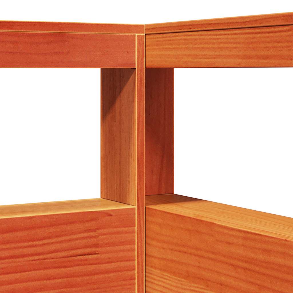 Bibliotecă tăblie în formă de L ceară maro lemn masiv de pin GartenMobel Dekor