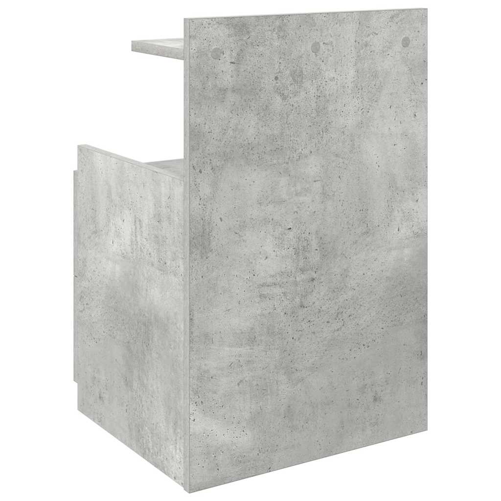 Noptieră cu 2 sertare, gri beton, 40x36,5x62 cm GartenMobel Dekor