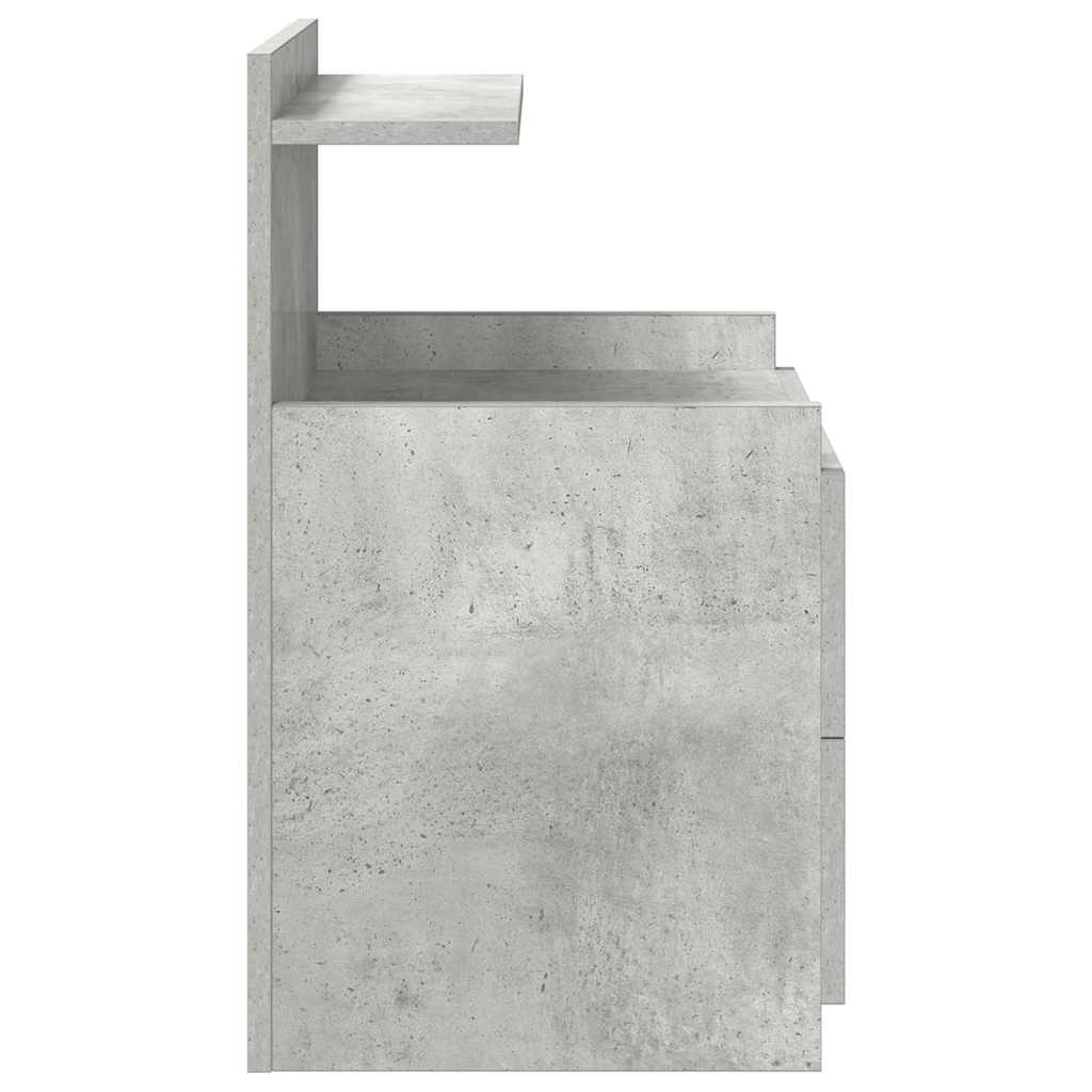 Noptieră cu 2 sertare, gri beton, 40x36,5x62 cm GartenMobel Dekor