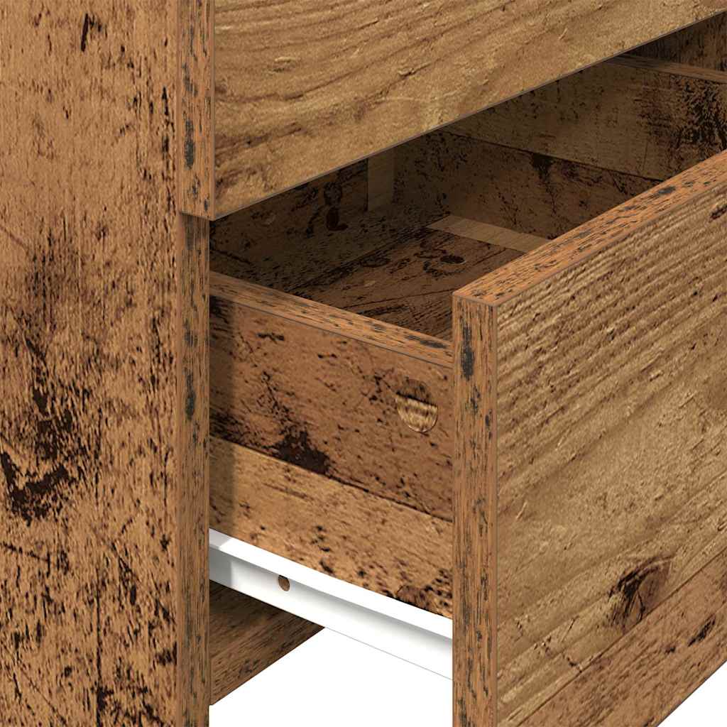 Noptieră cu 2 sertare, lemn vechi, 40x36,5x62 cm GartenMobel Dekor