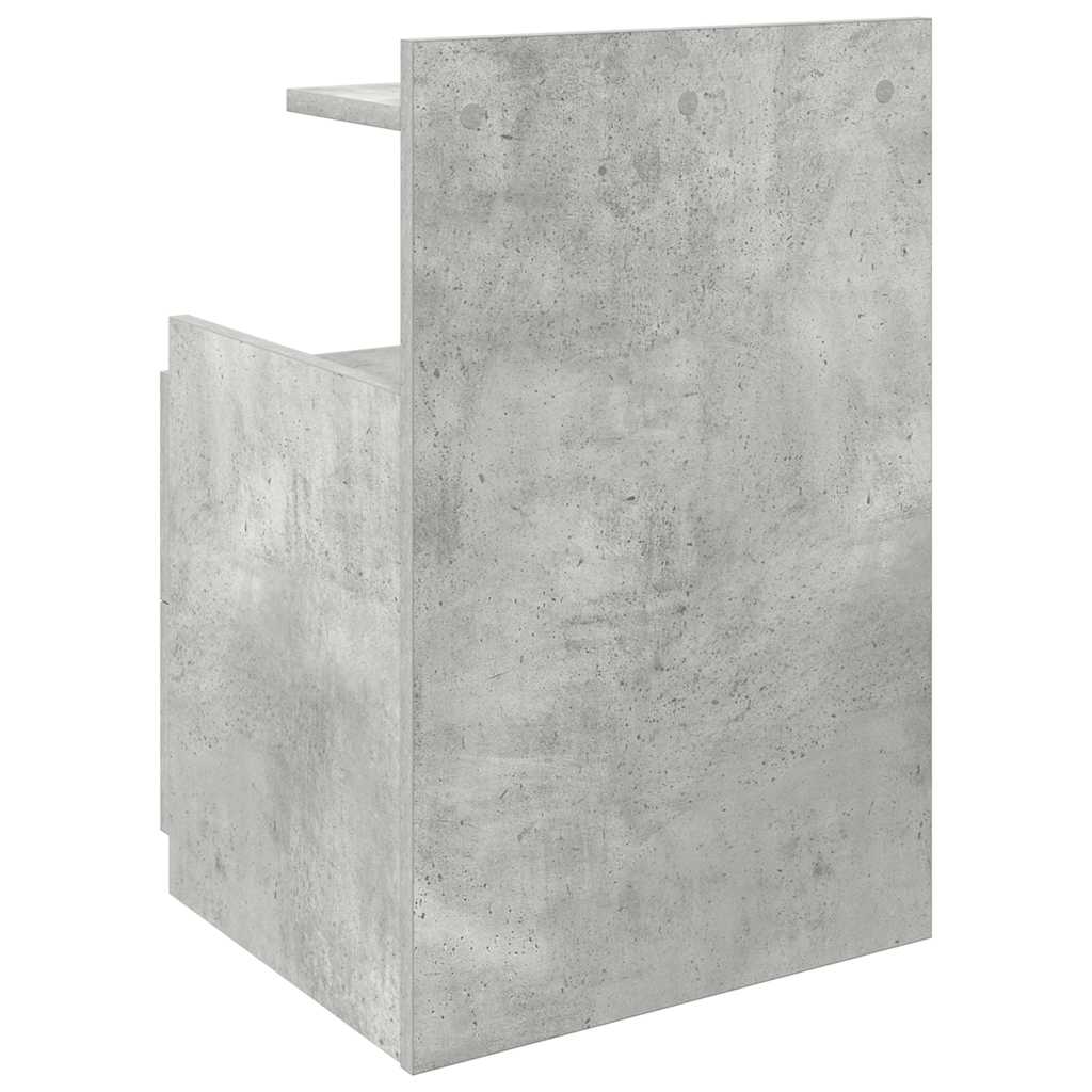 Noptiere 2 buc. cu 2 sertare, gri beton, 40x36,5x62 cm GartenMobel Dekor