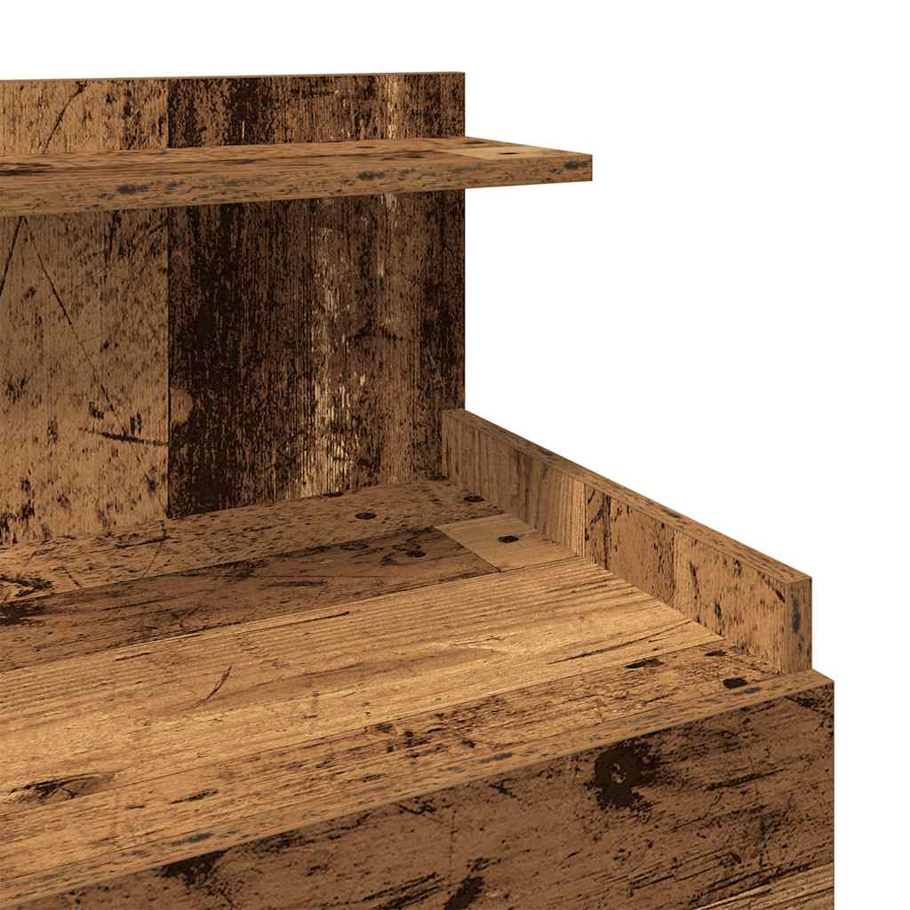 Noptiere 2 buc. cu 2 sertare, lemn vechi, 40x36,5x62 cm GartenMobel Dekor