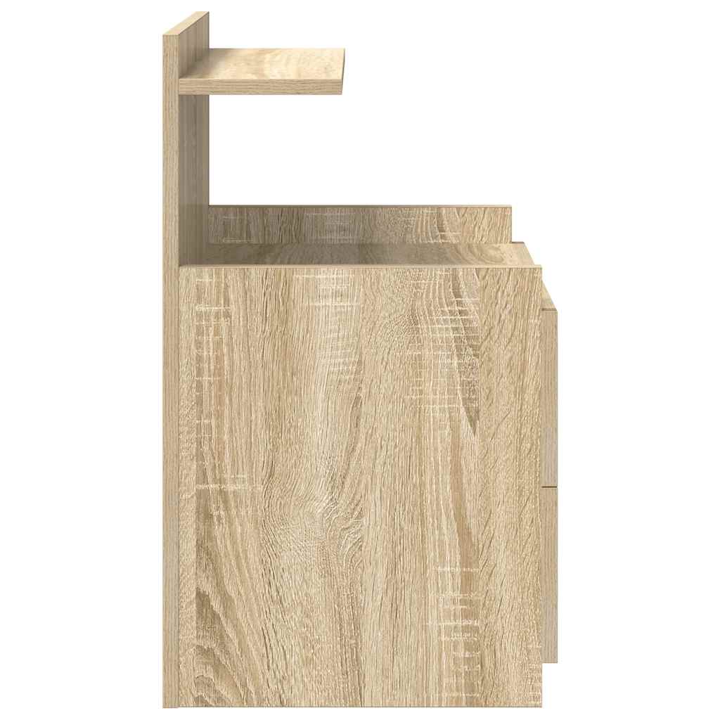 Noptiere 2 buc. cu 2 sertare, stejar Sonoma, 40x36,5x62 cm GartenMobel Dekor
