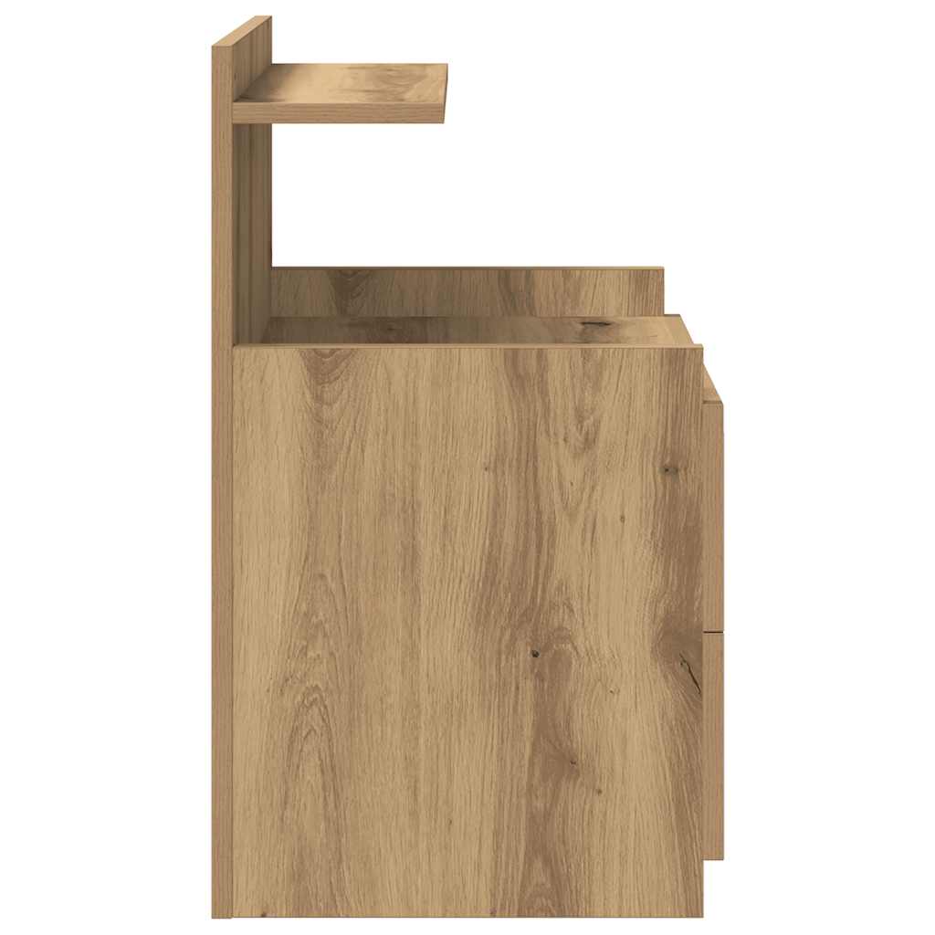 Noptiere 2 buc. cu 2 sertare, stejar artizanal, 40x36,5x62 cm GartenMobel Dekor