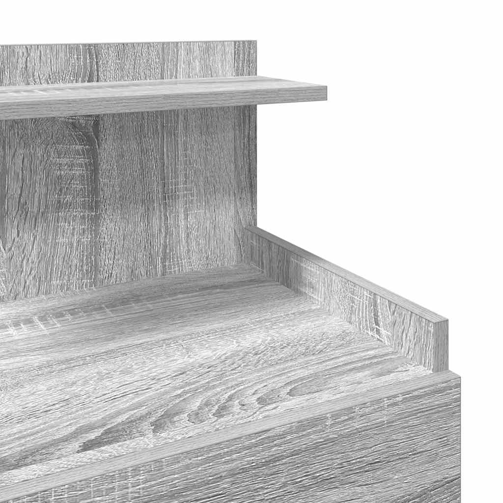 Noptiere 2 buc. cu 2 sertare gri Sonoma 40x36,5x62 cm GartenMobel Dekor