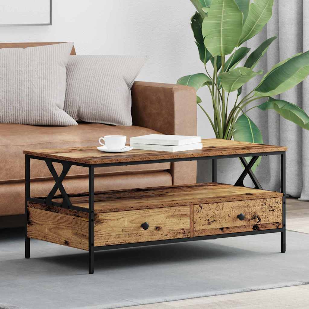 Masă de cafea Lemn vechi 100 x 51 x 45 cm Lemn compozit GartenMobel Dekor