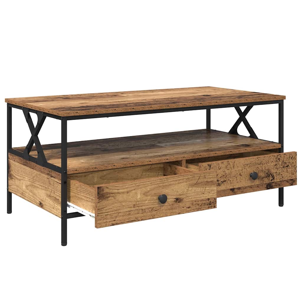 Masă de cafea Lemn vechi 100 x 51 x 45 cm Lemn compozit GartenMobel Dekor