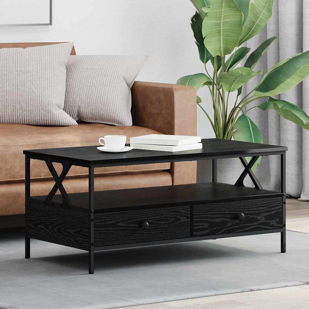 Masă de cafea Stejar negru 100 x 51 x 45 cm Lemn compozit GartenMobel Dekor