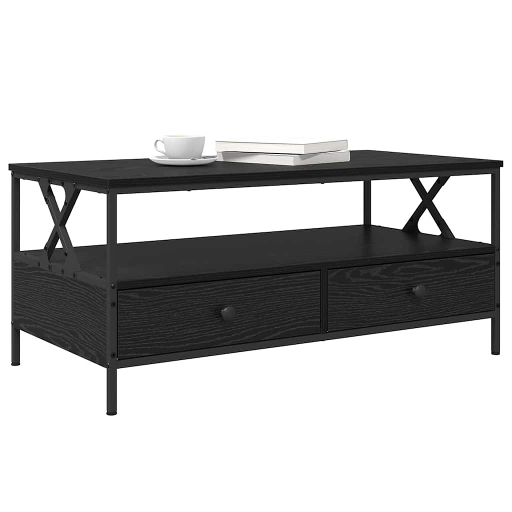 Masă de cafea Stejar negru 100 x 51 x 45 cm Lemn compozit GartenMobel Dekor