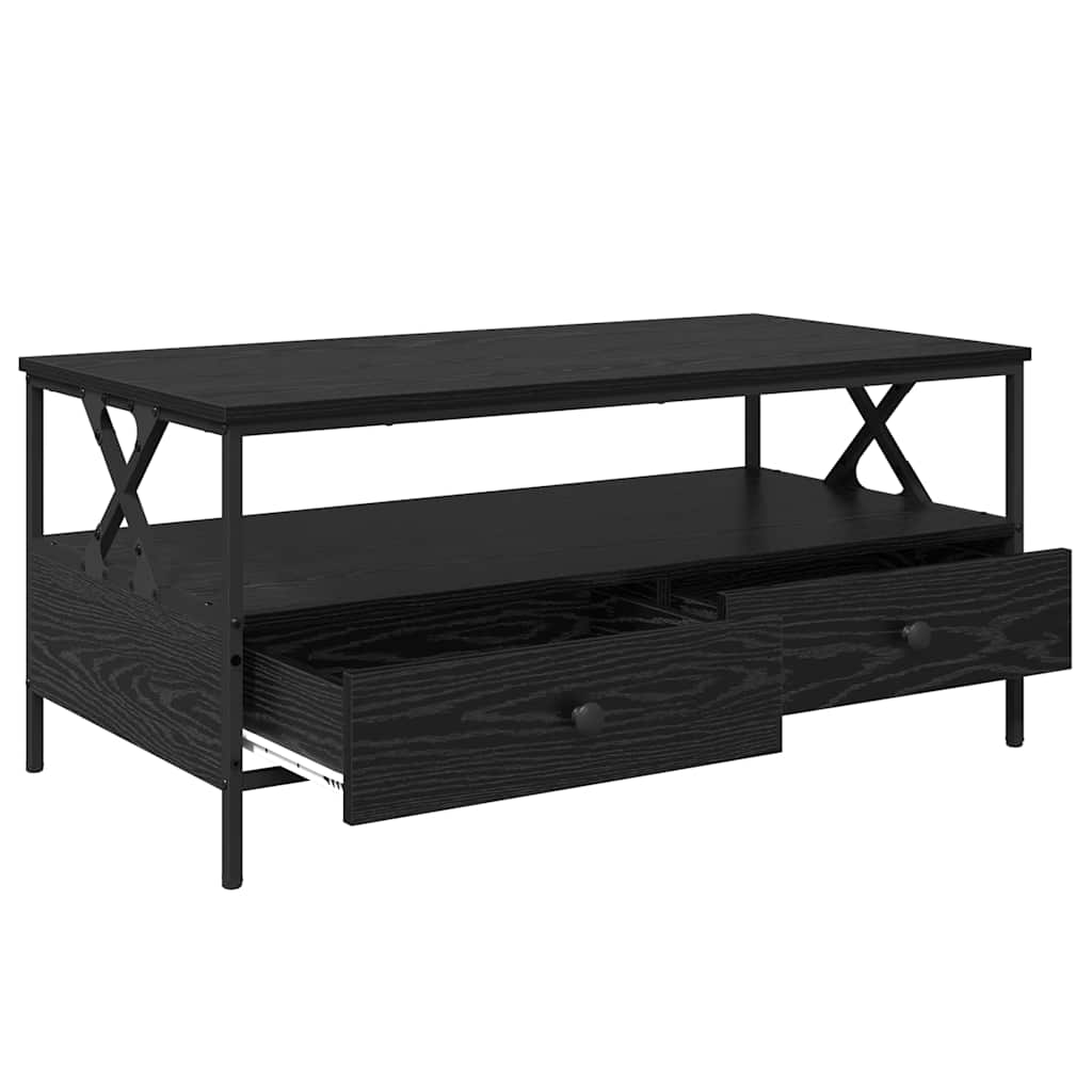 Masă de cafea Stejar negru 100 x 51 x 45 cm Lemn compozit GartenMobel Dekor