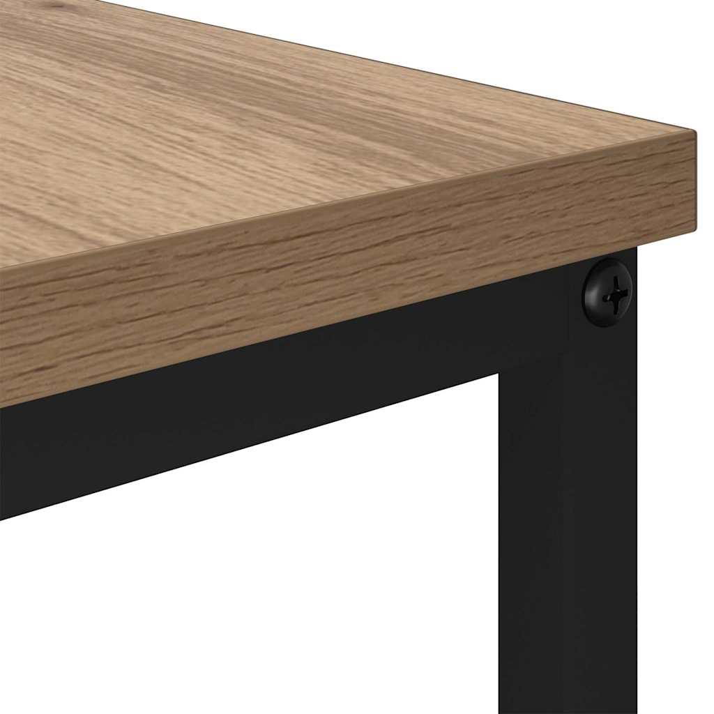 Masă de cafea stejar artizanal 100 x 51 x 45 cm Lemn compozit GartenMobel Dekor