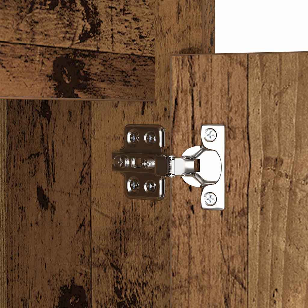 Noptieră LED cu sertar 2 pcs Lemn vechi 38 x 34 x 61 cm PAL GartenMobel Dekor