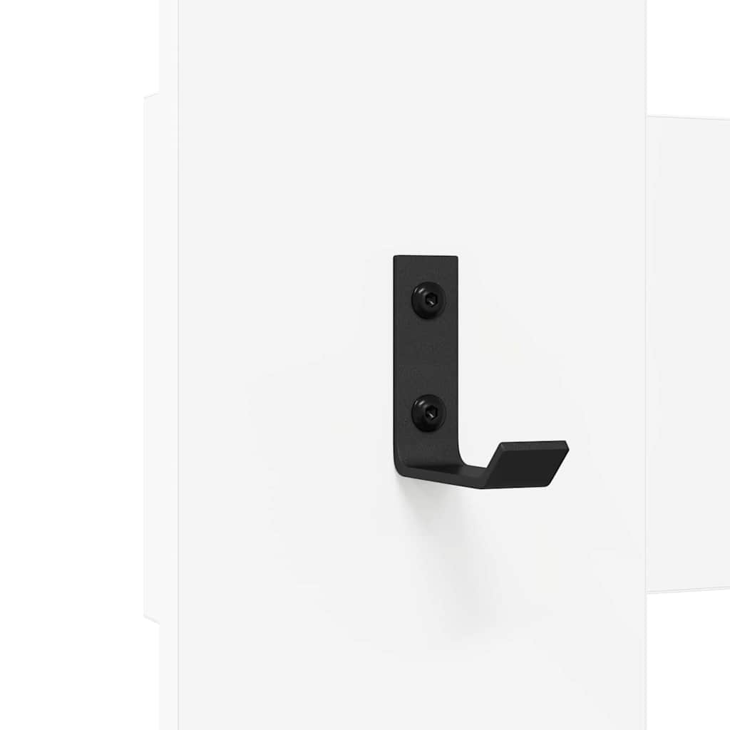 Răcător de paltoane montat pe perete Alb 65 x 3 x 100 cm GartenMobel Dekor