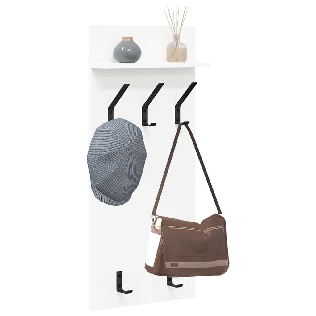 Răcător de paltoane montat pe perete Alb 90 x 40 x 10 cm GartenMobel Dekor