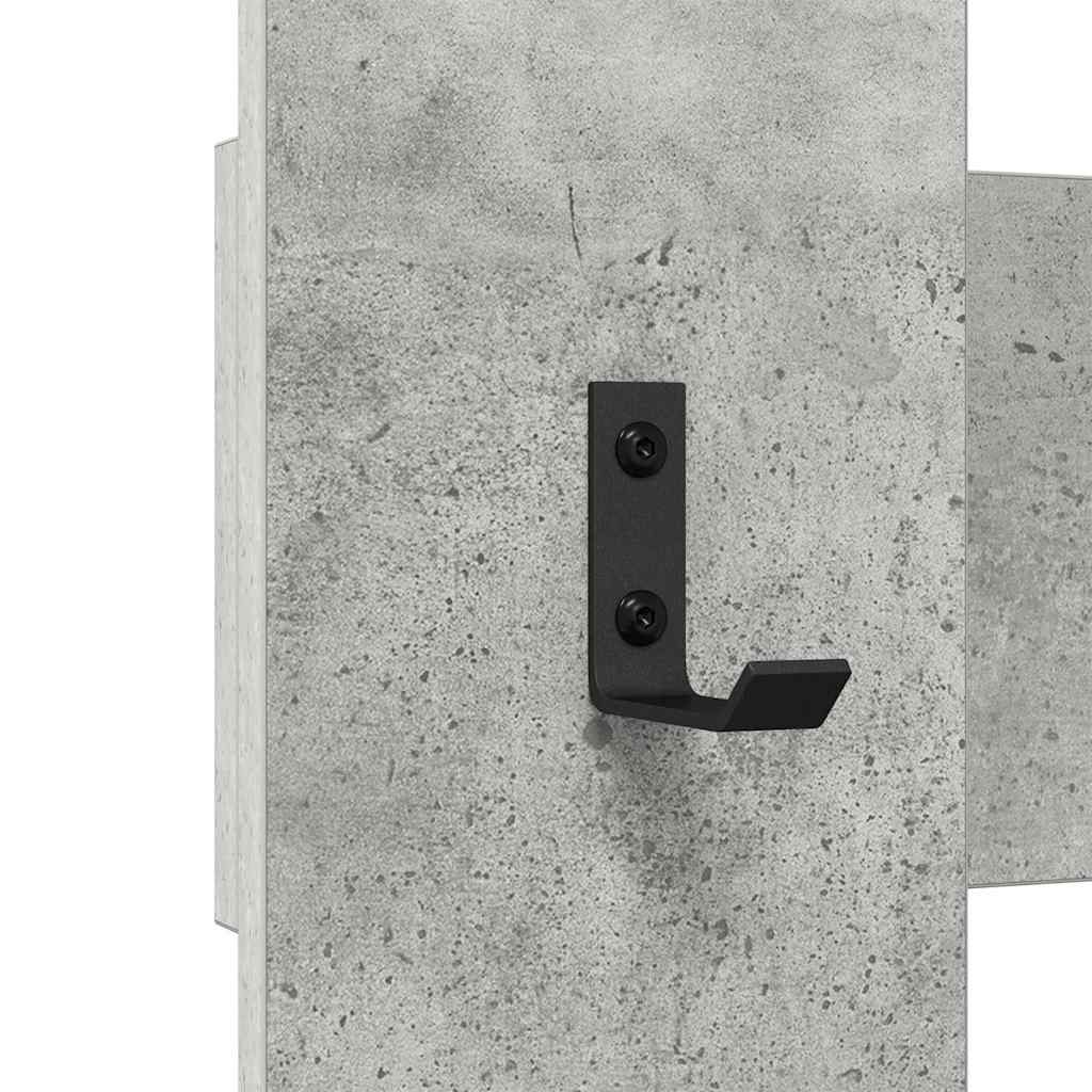 Răcător de paltoane montat pe perete Gri beton 65 x 3 x 100 cm GartenMobel Dekor