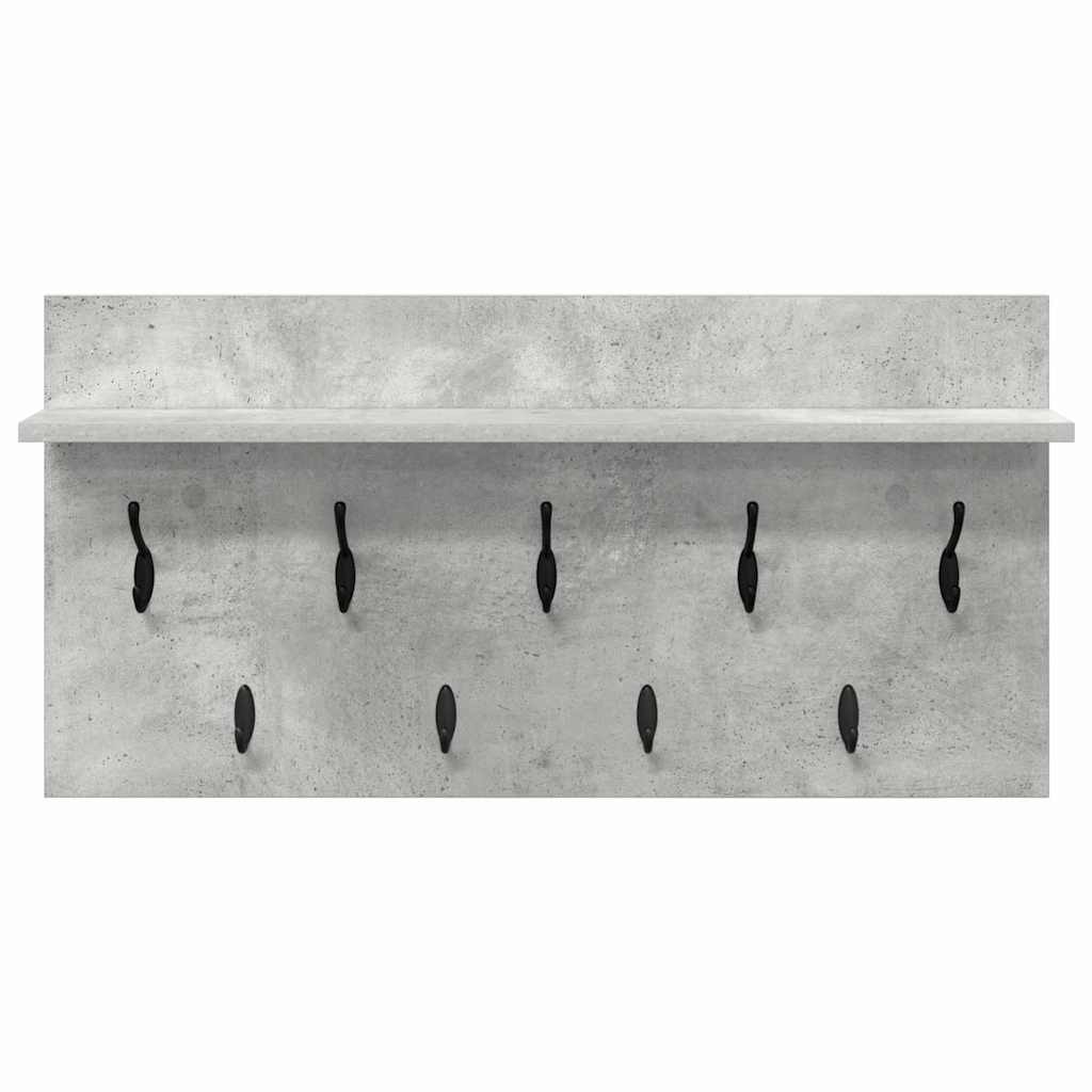 Răcător de paltoane montat pe perete Gri beton 80 x 40 x 12 cm GartenMobel Dekor