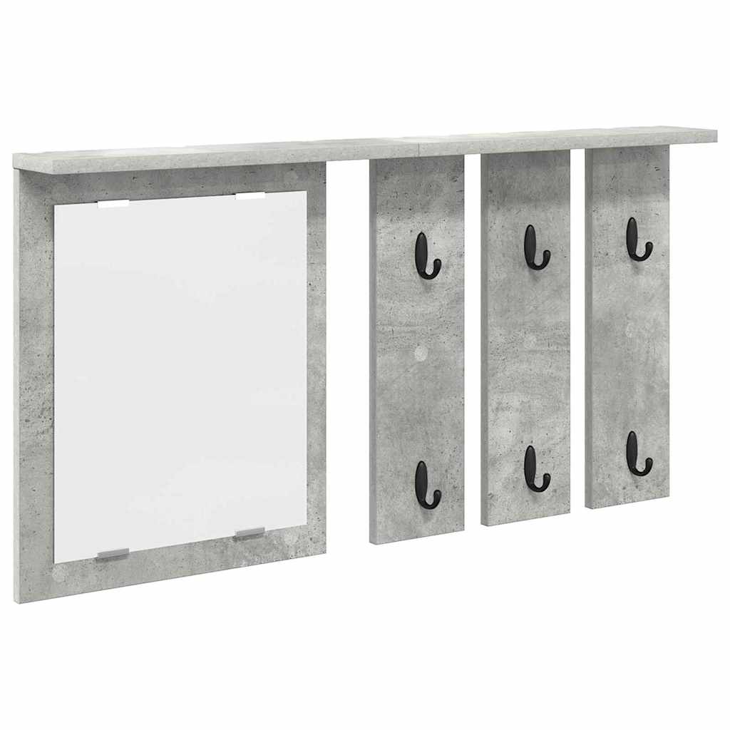Răcător de paltoane montat pe perete Gri beton 85 x 10 x 45 cm GartenMobel Dekor