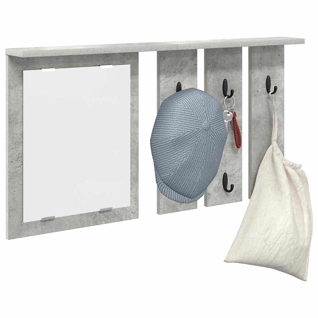 Răcător de paltoane montat pe perete Gri beton 85 x 10 x 45 cm GartenMobel Dekor