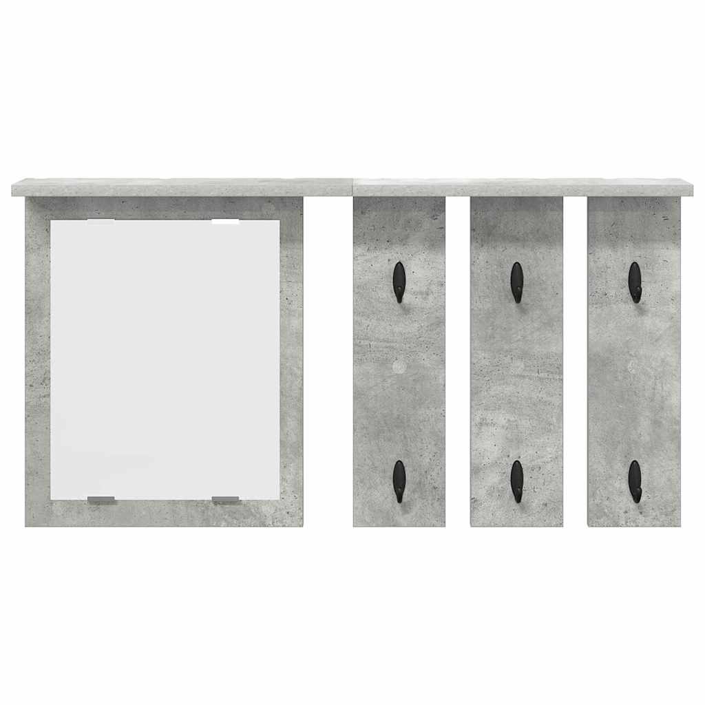 Răcător de paltoane montat pe perete Gri beton 85 x 10 x 45 cm GartenMobel Dekor