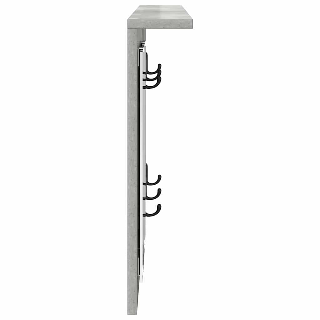 Răcător de paltoane montat pe perete Gri beton 85 x 10 x 45 cm GartenMobel Dekor
