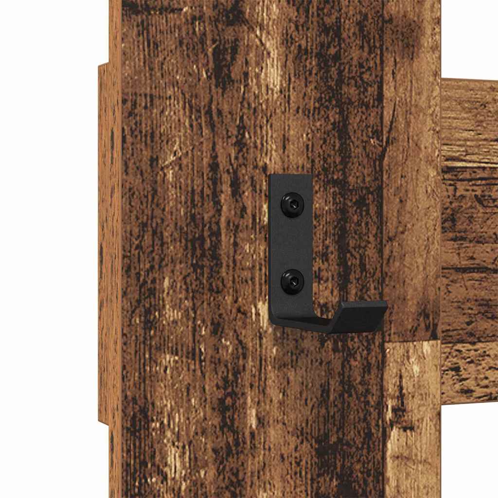 Răcător de paltoane montat pe perete Lemn vechi 65 x 3 x 100 cm GartenMobel Dekor