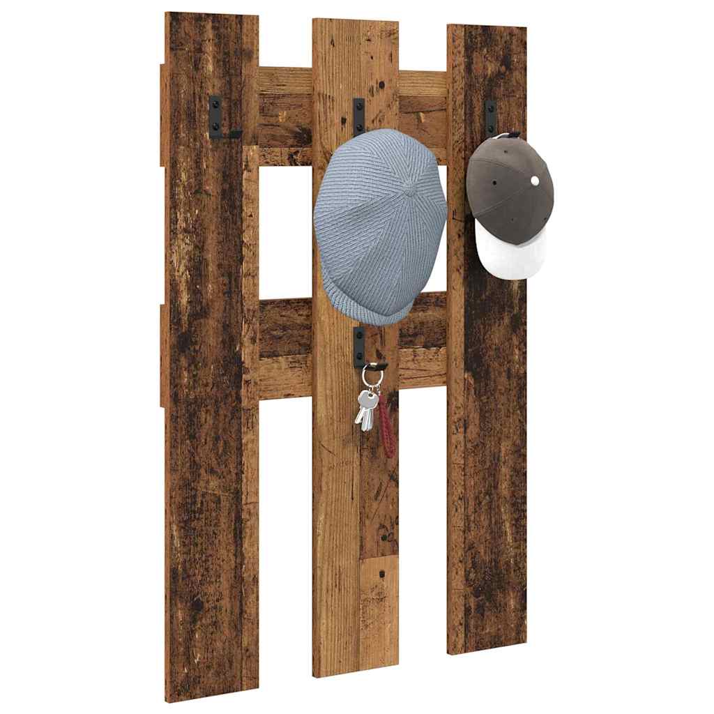 Răcător de paltoane montat pe perete Lemn vechi 65 x 3 x 100 cm GartenMobel Dekor