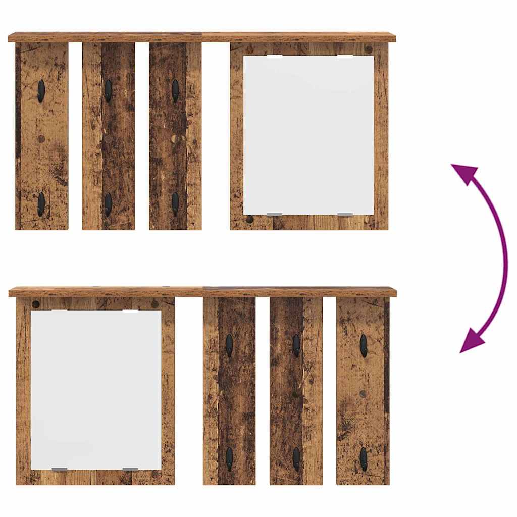 Răcător de paltoane montat pe perete Lemn vechi 85 x 10 x 45 cm GartenMobel Dekor