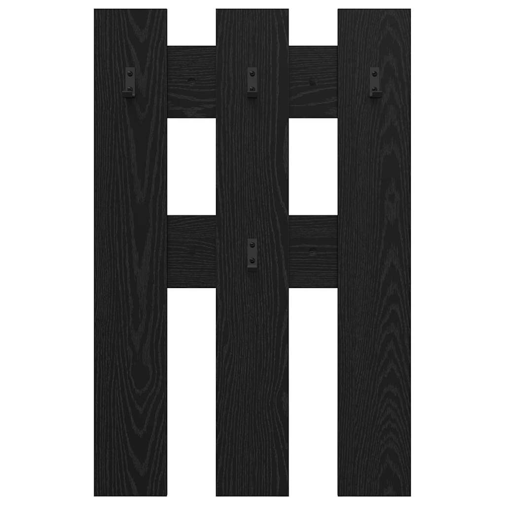 Răcător de paltoane montat pe perete cu depozitare Stejar negru GartenMobel Dekor