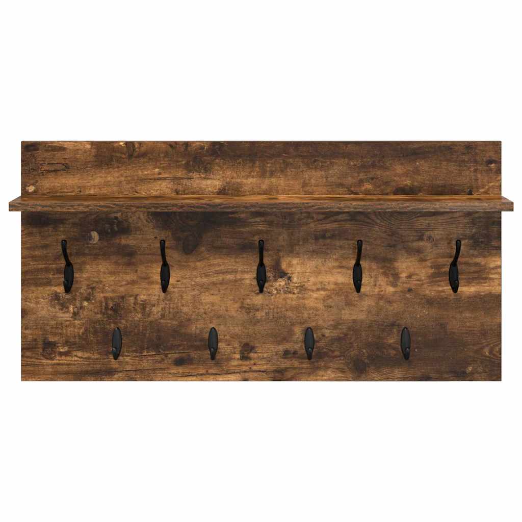Răcător de paltoane montat pe perete cu raft Pe perete Stejar afumat GartenMobel Dekor