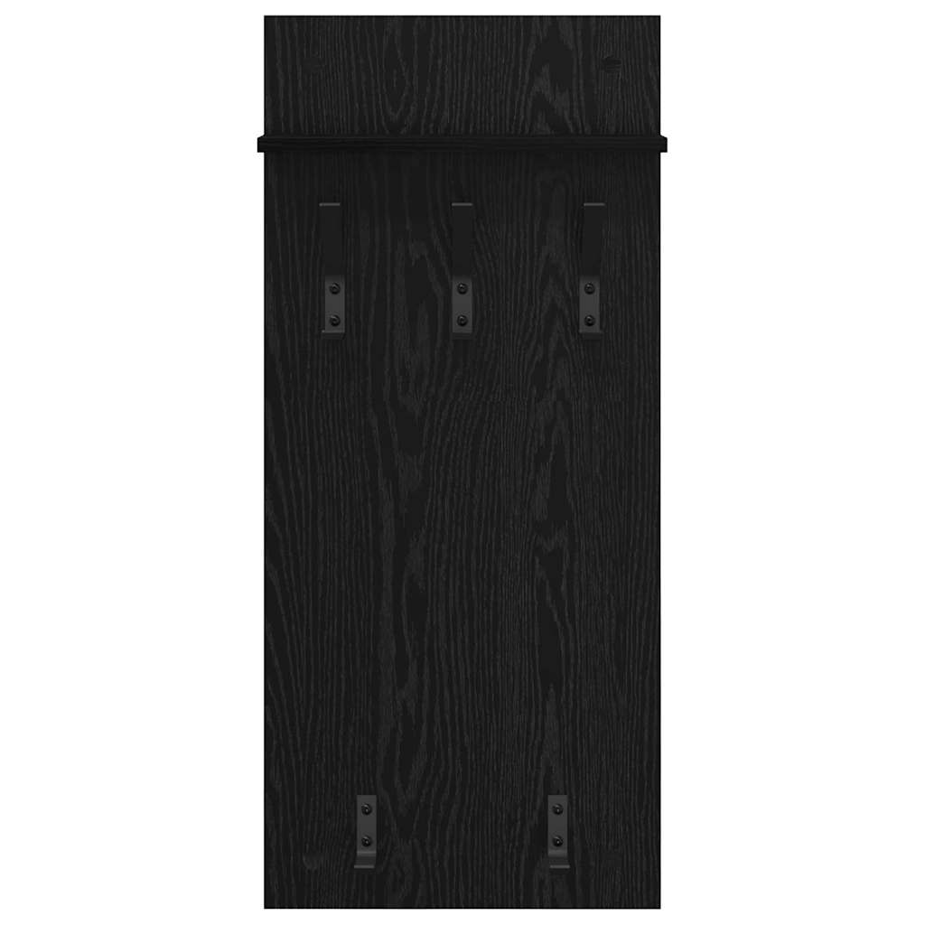 Răcător de paltoane montat pe perete cu raft Pe perete Stejar negru GartenMobel Dekor