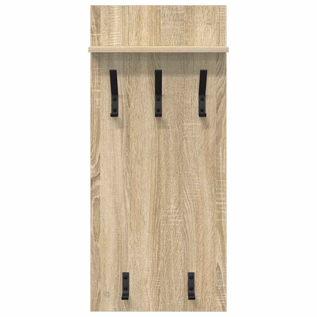 Răcător de paltoane montat pe perete cu raft Pe perete Stejar sonoma GartenMobel Dekor