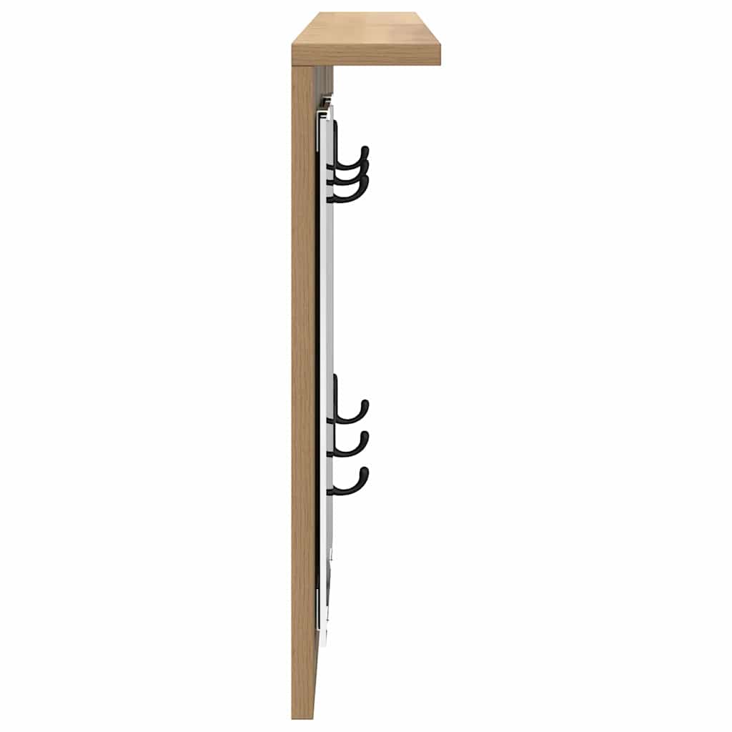 Răcător de paltoane montat pe perete cu raft Pe perete stejar artizanal GartenMobel Dekor