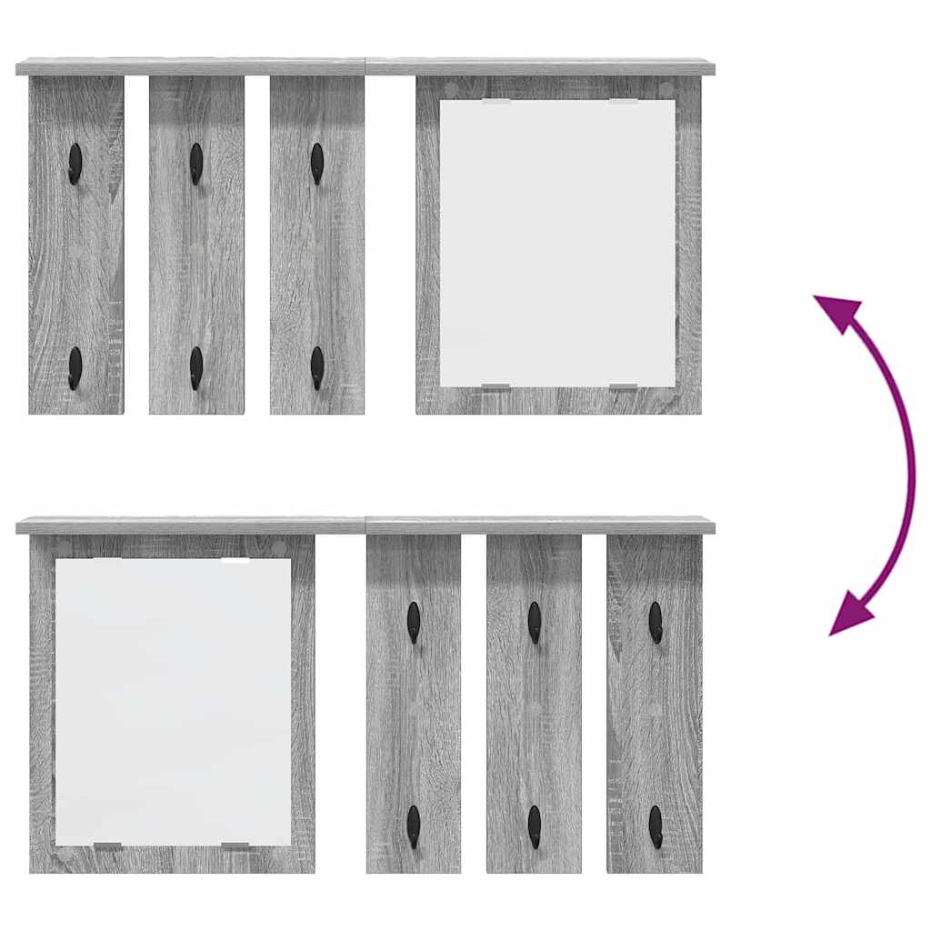 Răcător de paltoane montat pe perete sonoma gri 85 x 10 x 45 cm GartenMobel Dekor