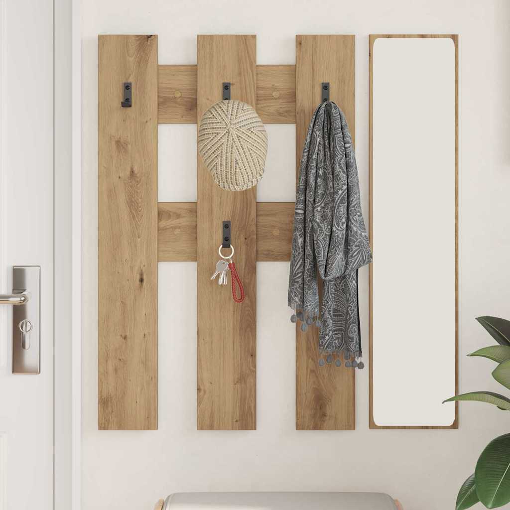 Răcător de paltoane montat pe perete stejar artizanal GartenMobel Dekor