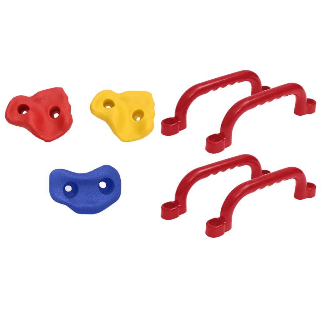 Scaune leagăn 2 buc. cu pietre de cățărare albastru polietilenă GartenMobel Dekor