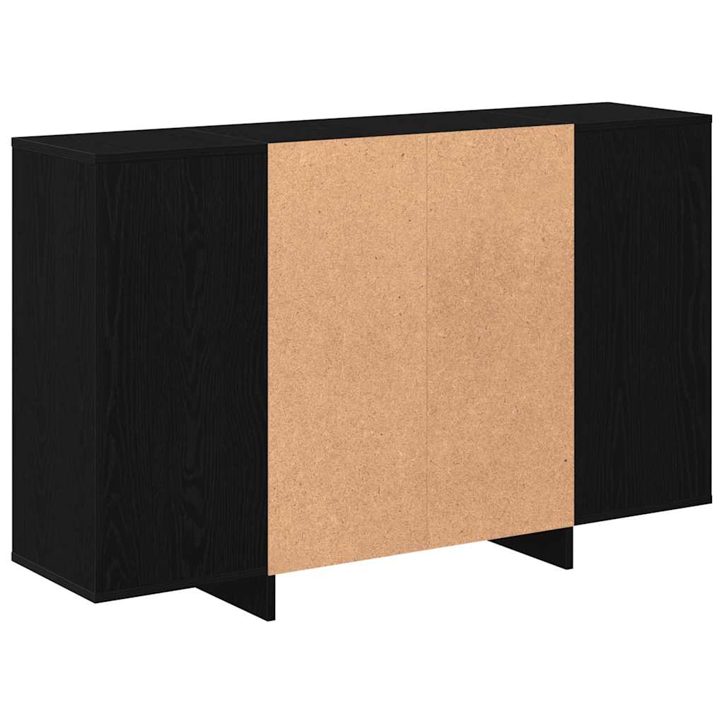 Bufet cu raft Stejar negru 120 x 30 x 75 cm Lemn compozit GartenMobel Dekor