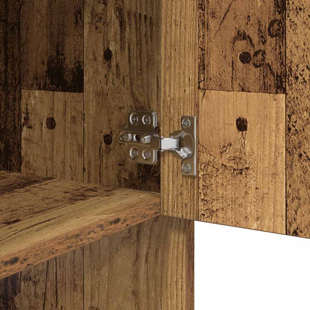 Bufet cu raft cu ușă Lemn vechi 97 x 29 x 75 cm Lemn compozit GartenMobel Dekor